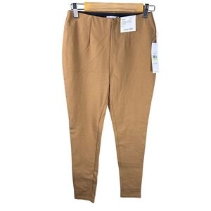 Calvin Klein Womens Tan Stretch Ankle Pants Slim Fit Tapered Leg S47PP839 Size 4